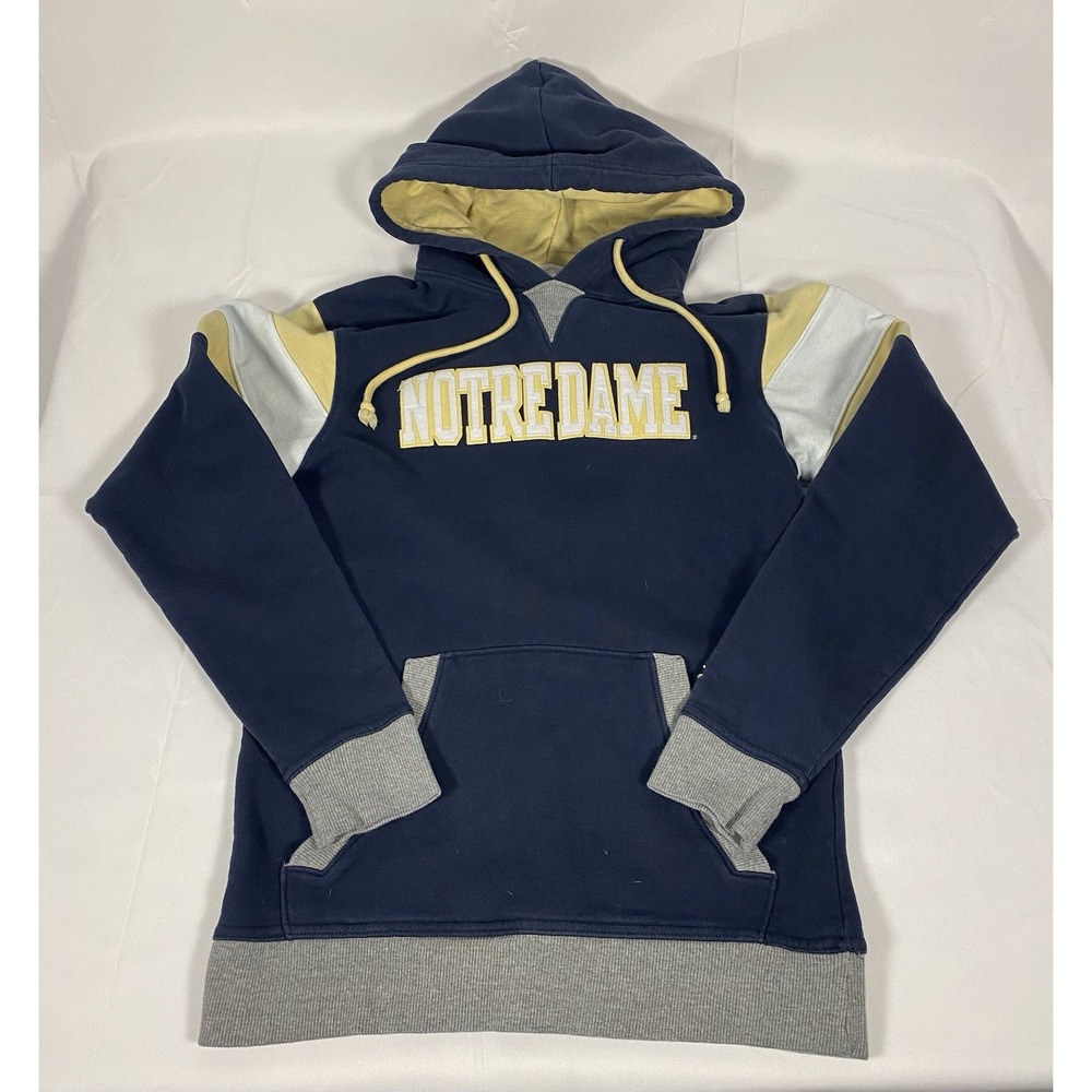 Notre Dame Fighting Irish Champion Hoodie Mens XS Navy Blue NCAA Sweatshirt